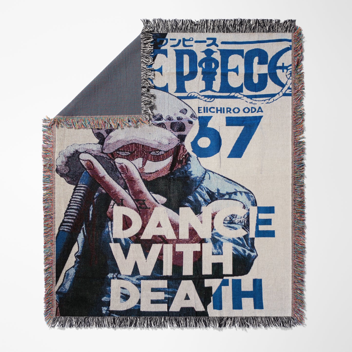 Trafalgar Law One Piece Woven Throw Blanket | 50x60 Anime Blanket | Heart Pirates Manga Decor (3)