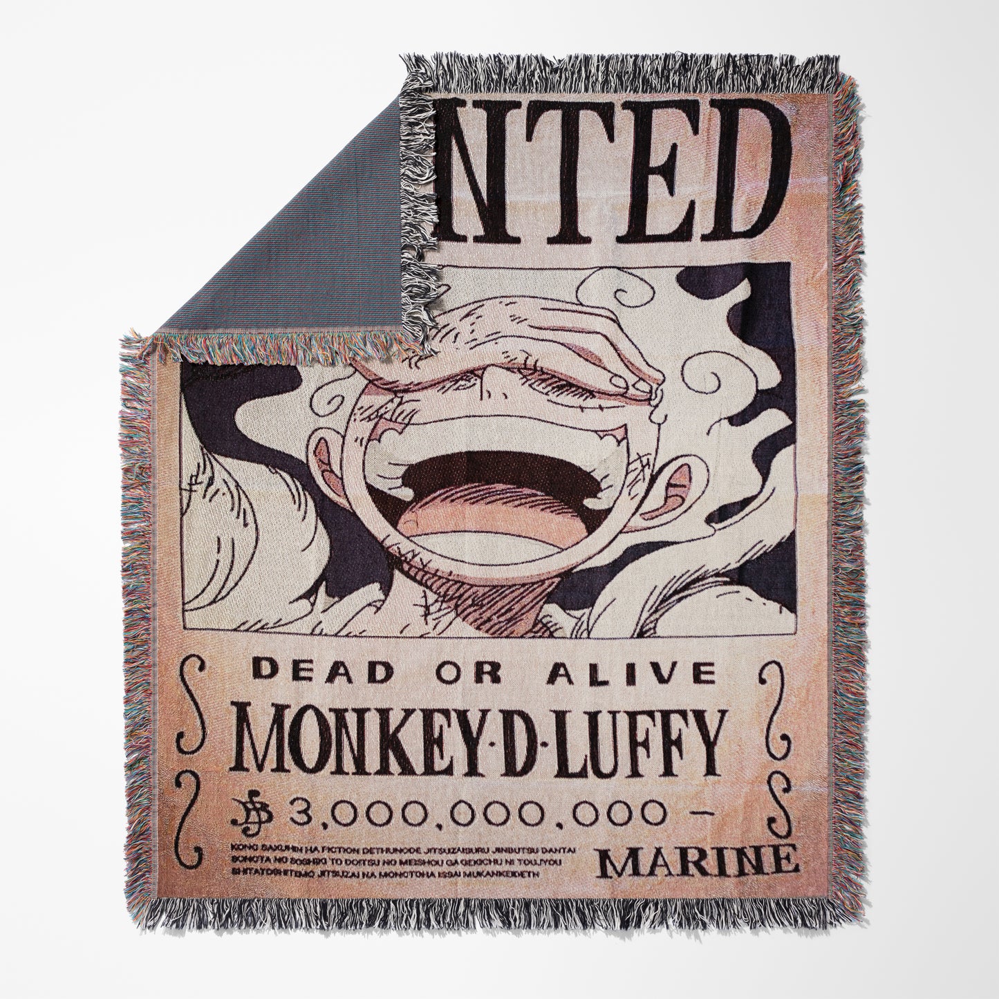 Luffy Gear 5 Wanted Poster Woven Tapestry – One Piece Wall Art Throw Blanket (60"x50")