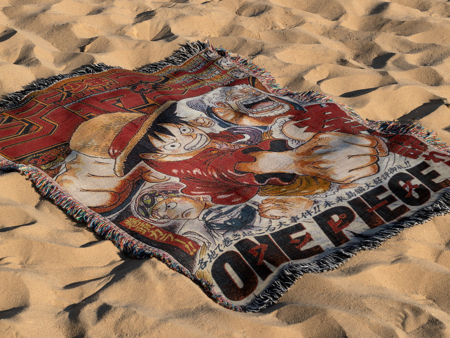 One Piece Hand-Woven Tapestry – Luffy Action Punch Weekly Jump Cover