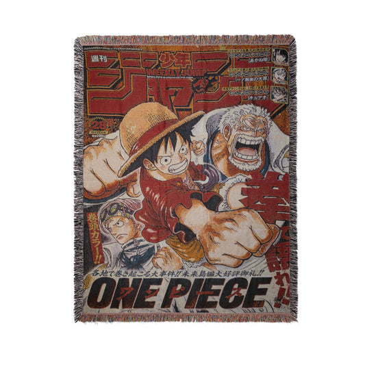 One Piece Hand-Woven Tapestry – Luffy Action Punch Weekly Jump Cover