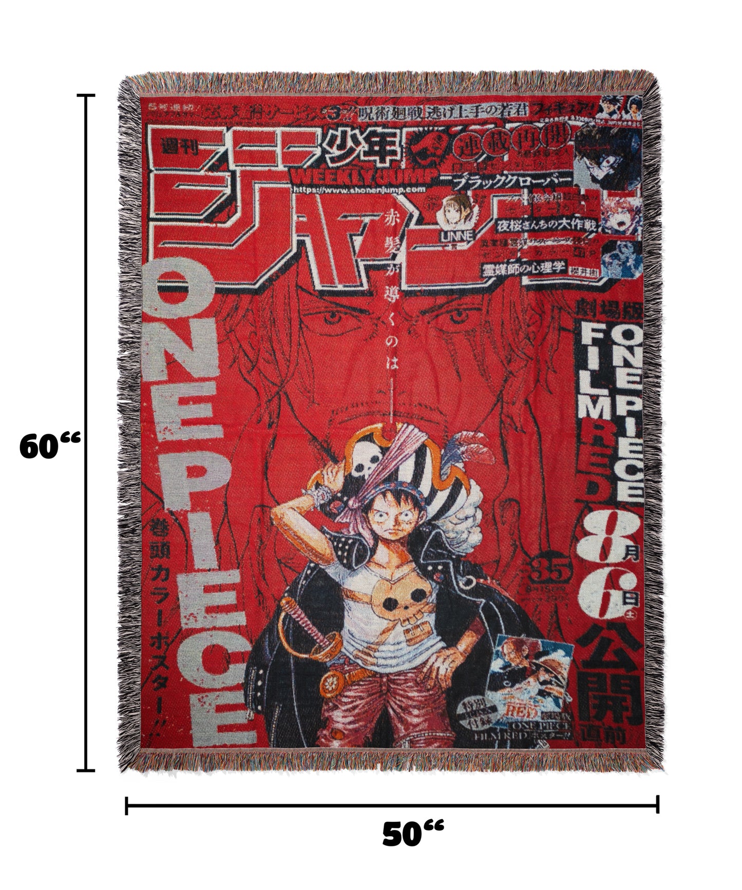 One Piece Blanket – Luffy & Shanks Manga Tapestry Throw