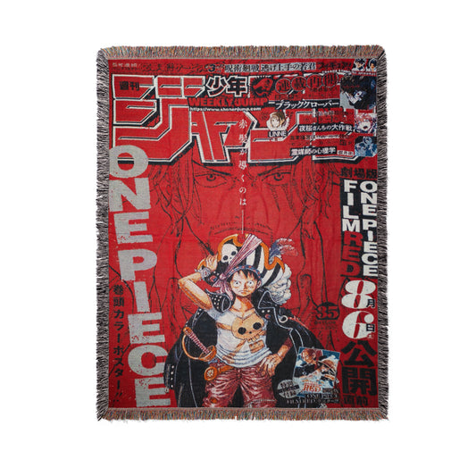 One Piece Blanket – Luffy & Shanks Manga Tapestry Throw