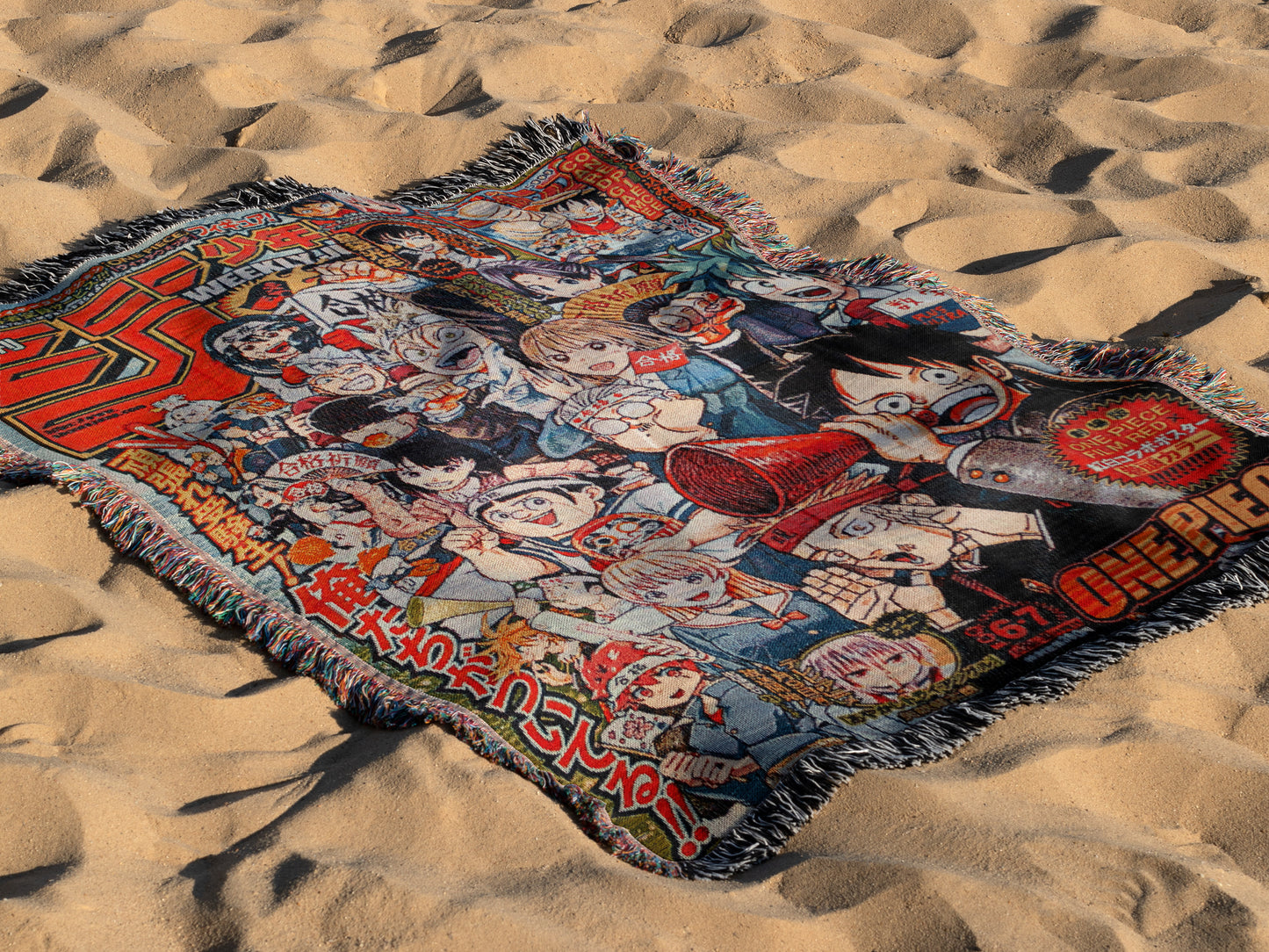 Shonen Jump Celebration Woven Tapestry – 60"x50" Anime Wall Art ft. Luffy, Deku & More