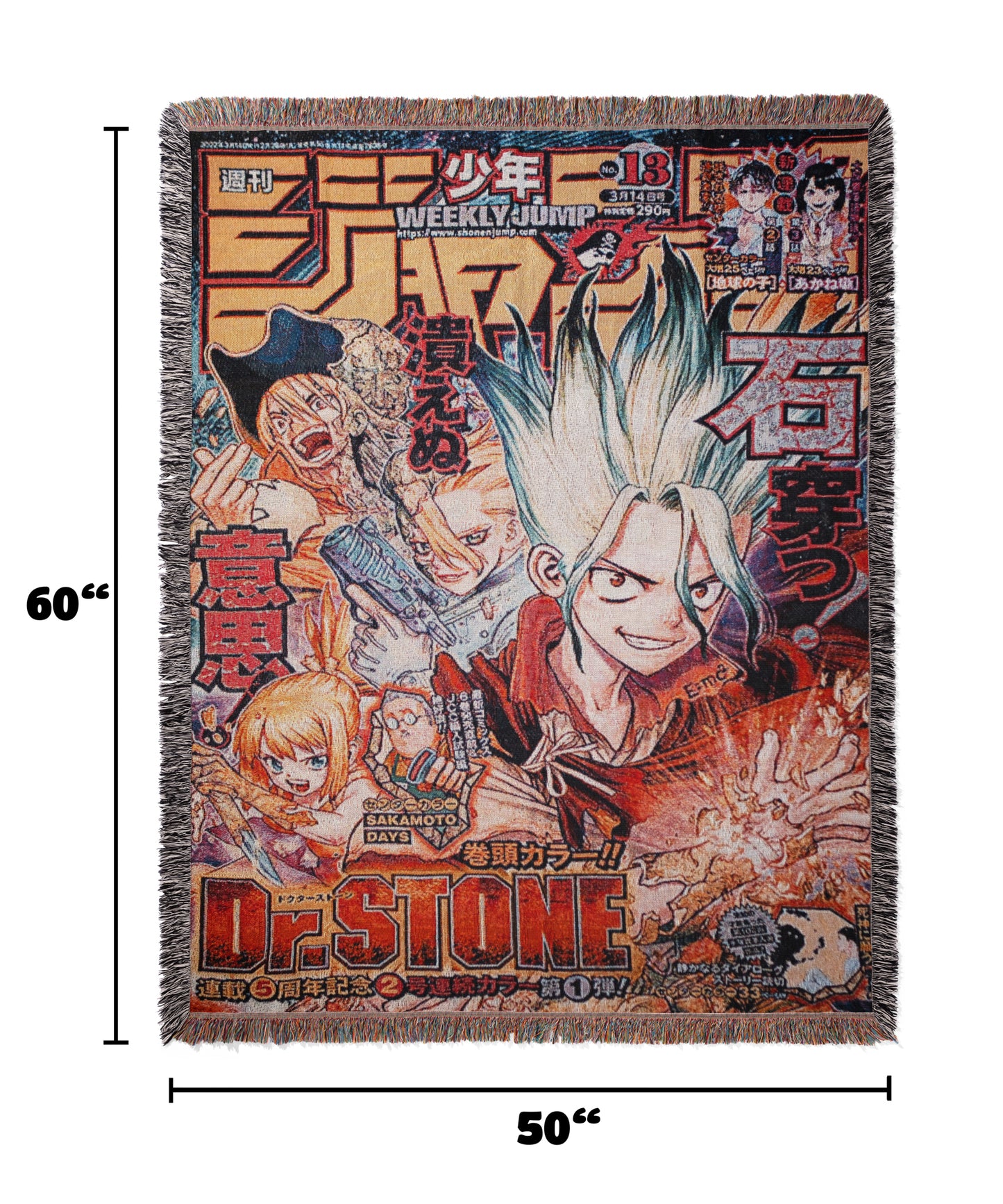 Dr. STONE Shonen Jump Senku Tapestry Throw Blanket