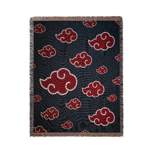 Hand-Woven Akatsuki Cloud Anime Tapestry – Luxury Wall Decor