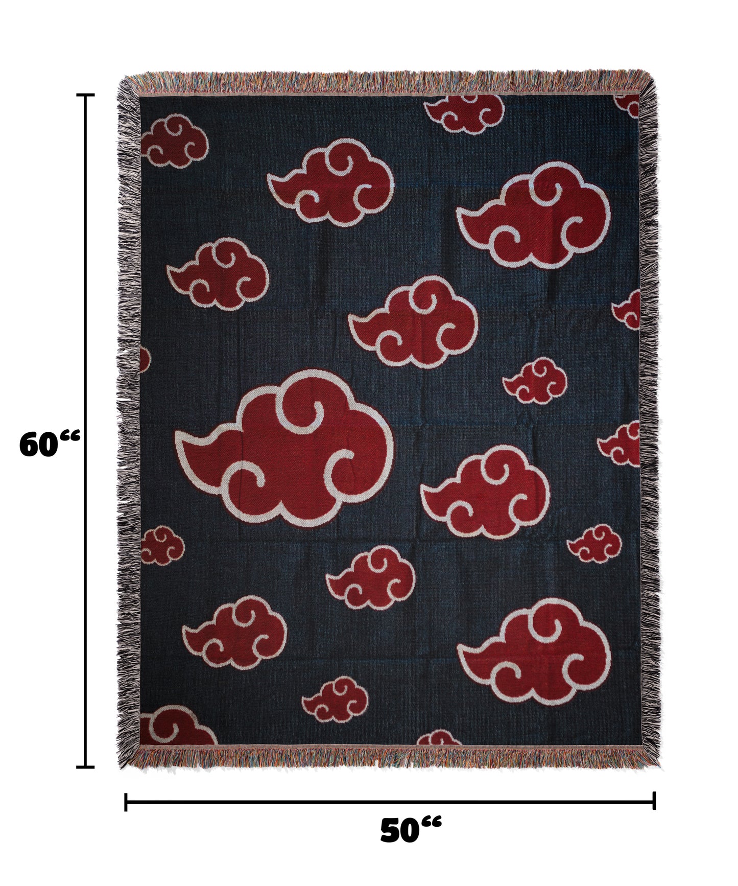 Akatsuki Cloud Woven Throw Blanket | 50x60 Naruto Anime Blanket | Anime Room Decor (1)