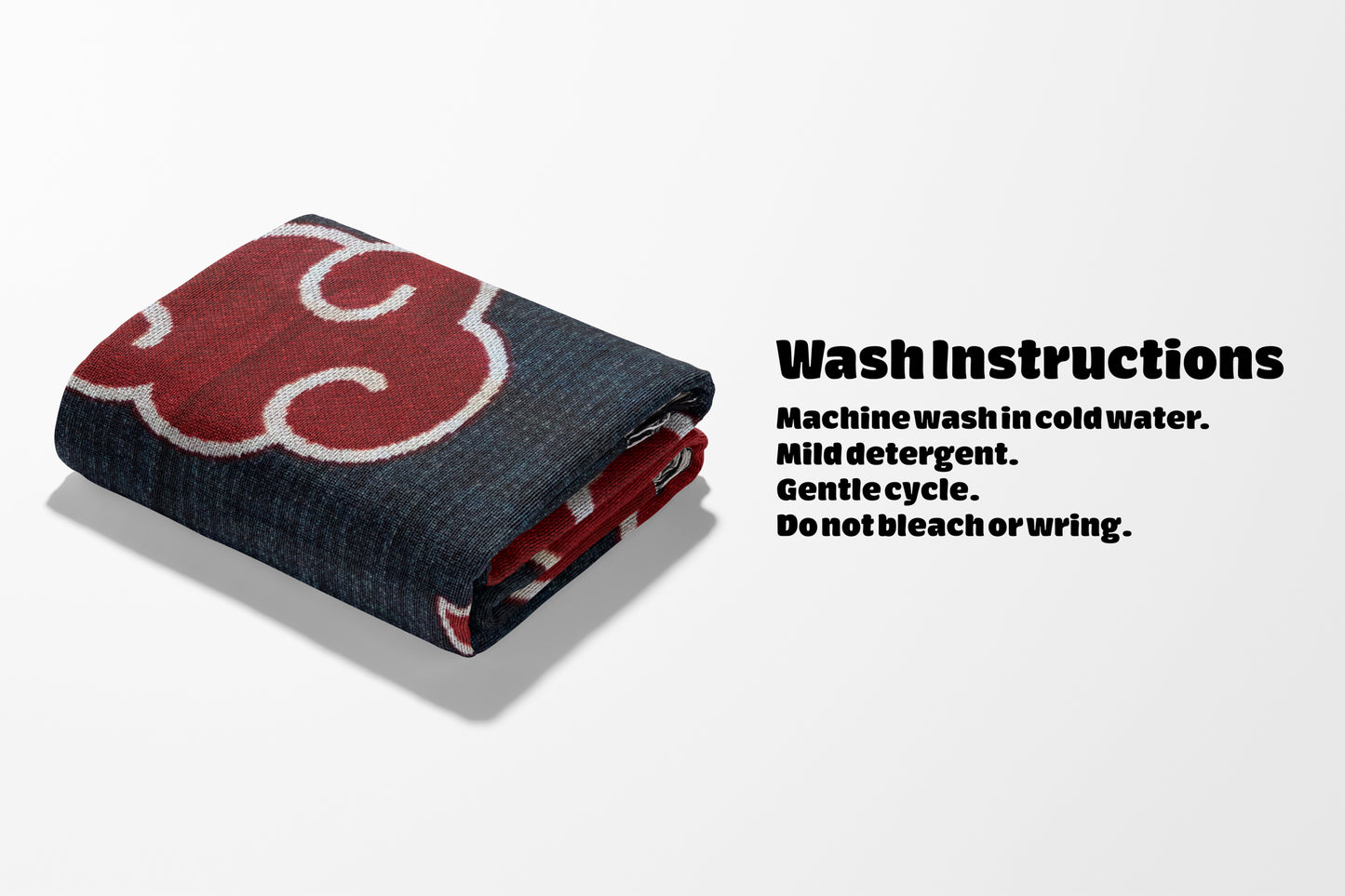 Akatsuki Cloud Woven Throw Blanket | 50x60 Naruto Anime Blanket | Anime Room Decor (1)