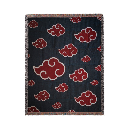 Akatsuki Cloud Woven Throw Blanket | 50x60 Naruto Anime Blanket | Anime Room Decor (1)