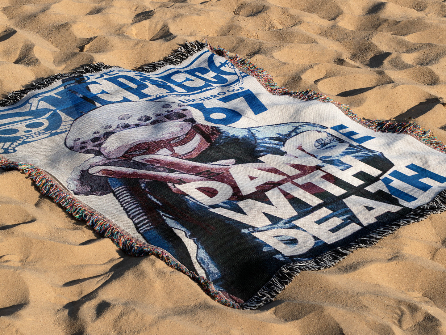 Trafalgar Law One Piece Woven Throw Blanket | 50x60 Anime Blanket | Heart Pirates Manga Decor (3)