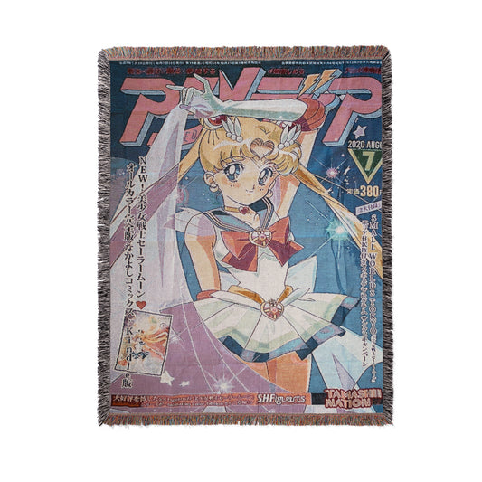 Sailor Moon Vintage Manga Cover Woven Throw Blanket | 50x60 Magical Girl Anime Blanket | Usagi Tsukino Decor (5)