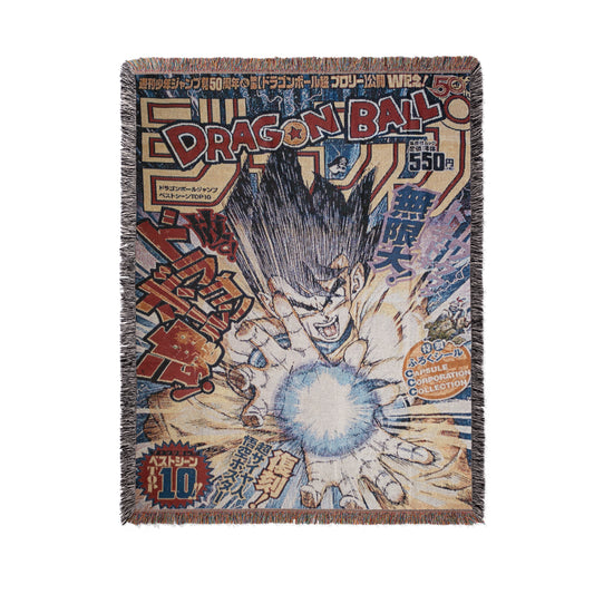 Dragon Ball Vegeta Woven Throw Blanket | 50x60 Weekly Jump Anime Blanket | Saiyan Manga Room Decor (8)