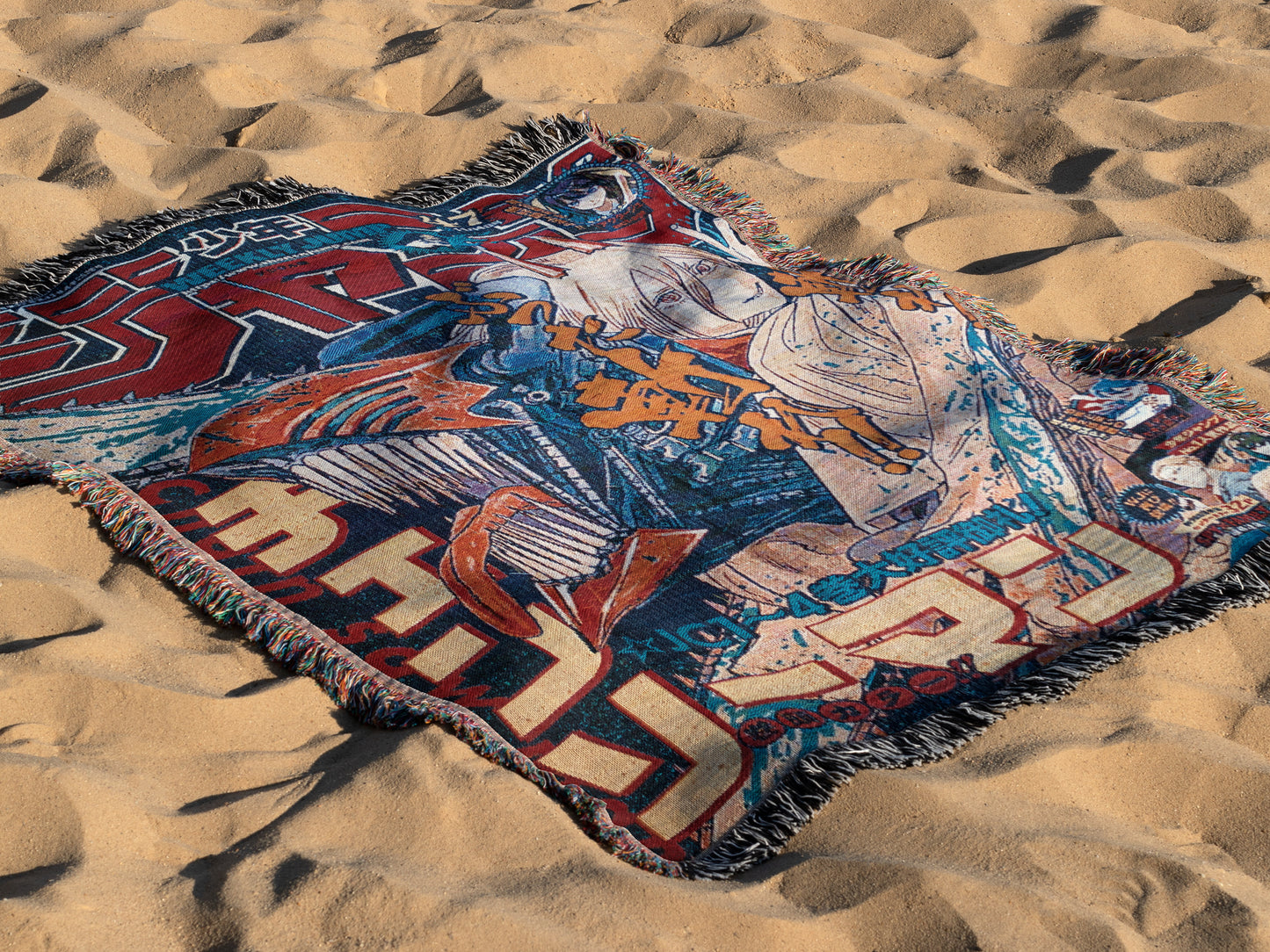 Chainsaw Man Weekly Jump Woven Throw Blanket | 50x60 Power & Chainsaw Devil Anime Blanket | Manga Room Decor (12)
