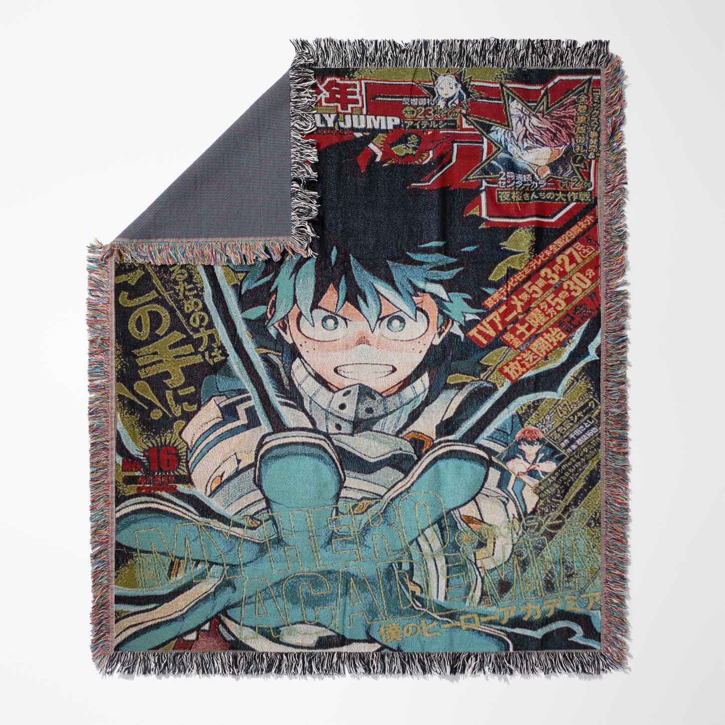 My Hero Academia Deku Weekly Jump Woven Throw Blanket | 50x60 Anime Blanket | Izuku Midoriya Manga Decor (16)