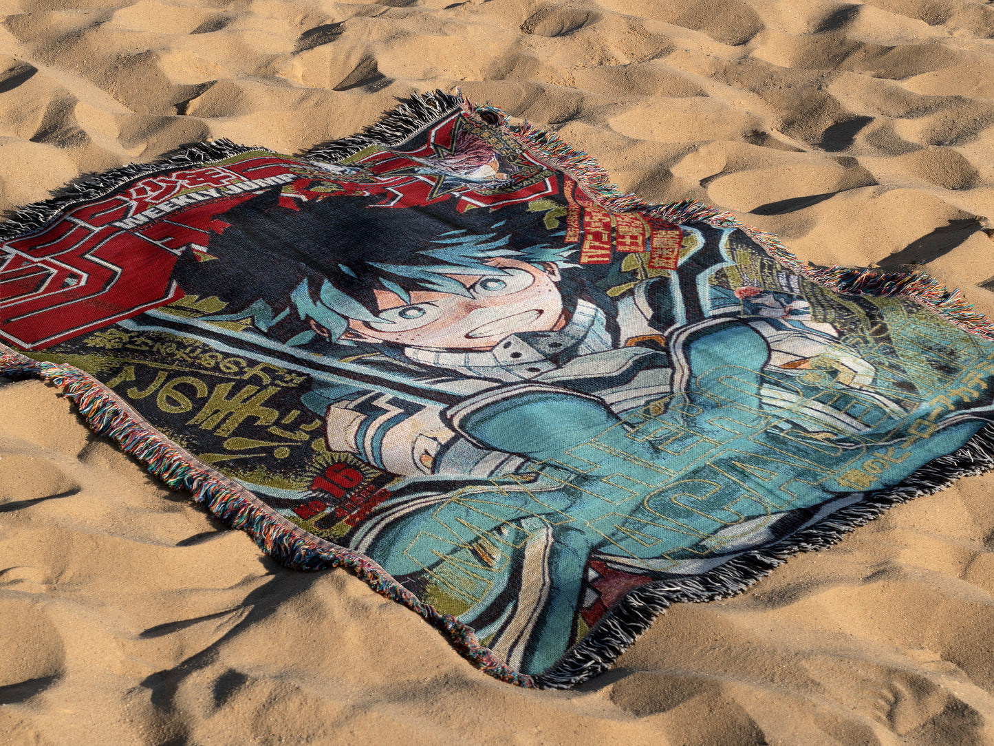 My Hero Academia Deku Weekly Jump Woven Throw Blanket | 50x60 Anime Blanket | Izuku Midoriya Manga Decor (16)
