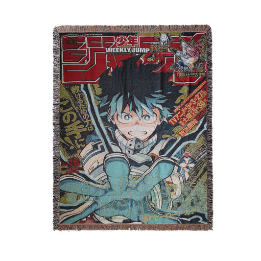 My Hero Academia Deku Weekly Jump Woven Throw Blanket | 50x60 Anime Blanket | Izuku Midoriya Manga Decor (16)