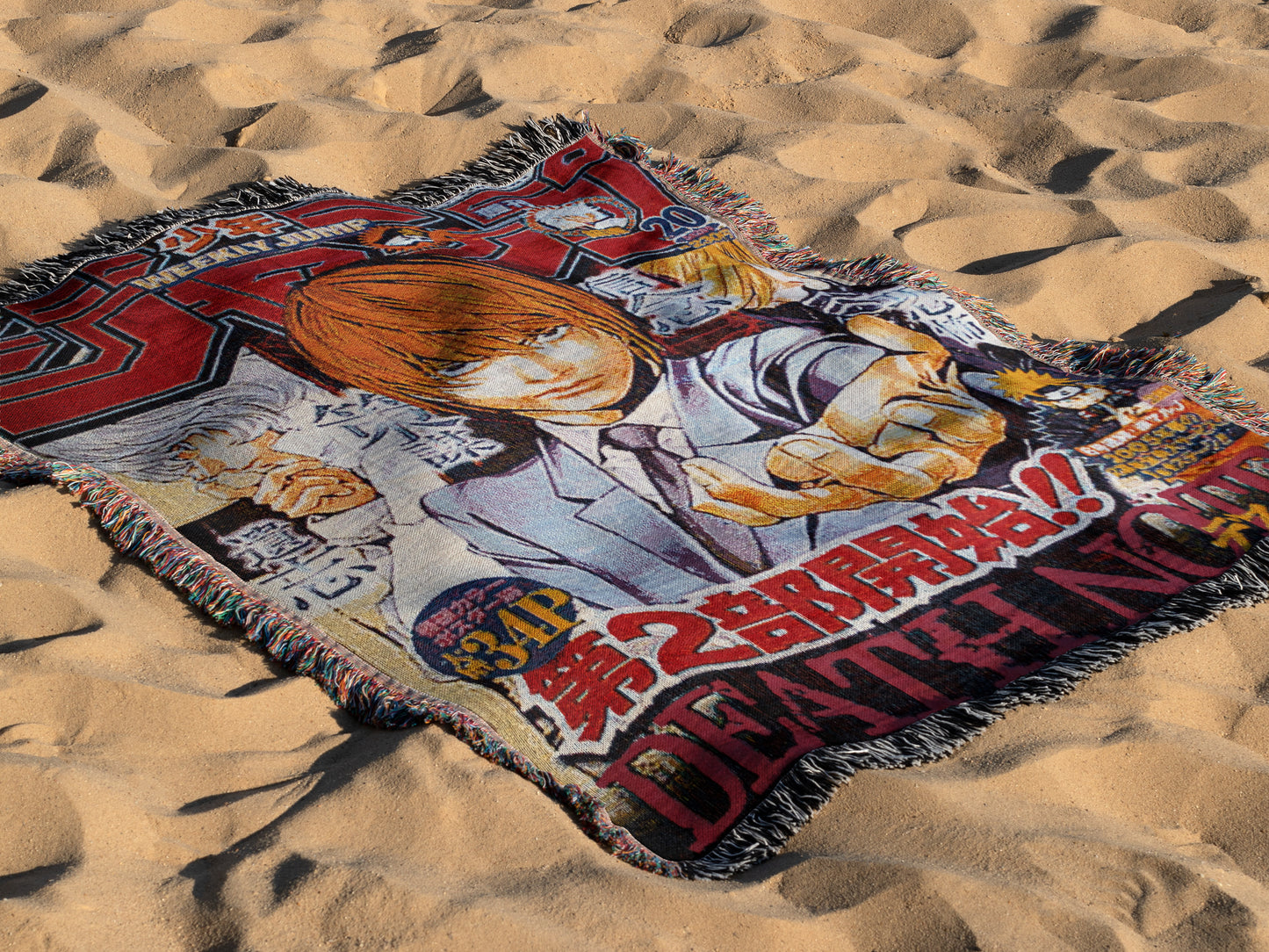 Death Note Light Yagami Woven Throw Blanket | 50x60 Anime Blanket | Manga Room Decor (19)
