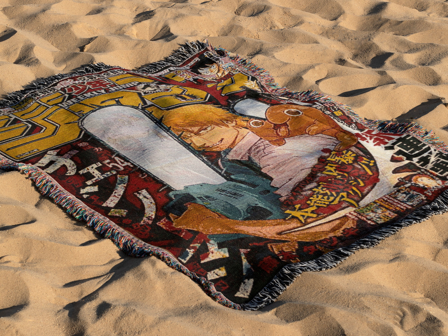 Denji Chainsaw Man Woven Throw Blanket | 50x60 Anime Blanket | Otaku Room Decor (20)