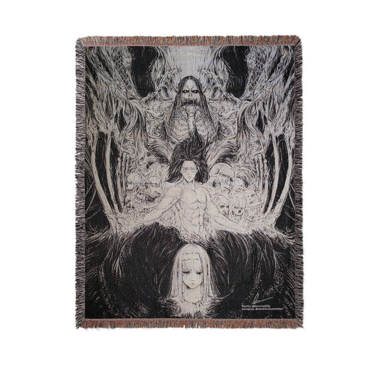 Attack on Titan Woven Throw Blanket | Eren Yeager Anime Blanket | 50x60 Dark Anime Room Decor (22)