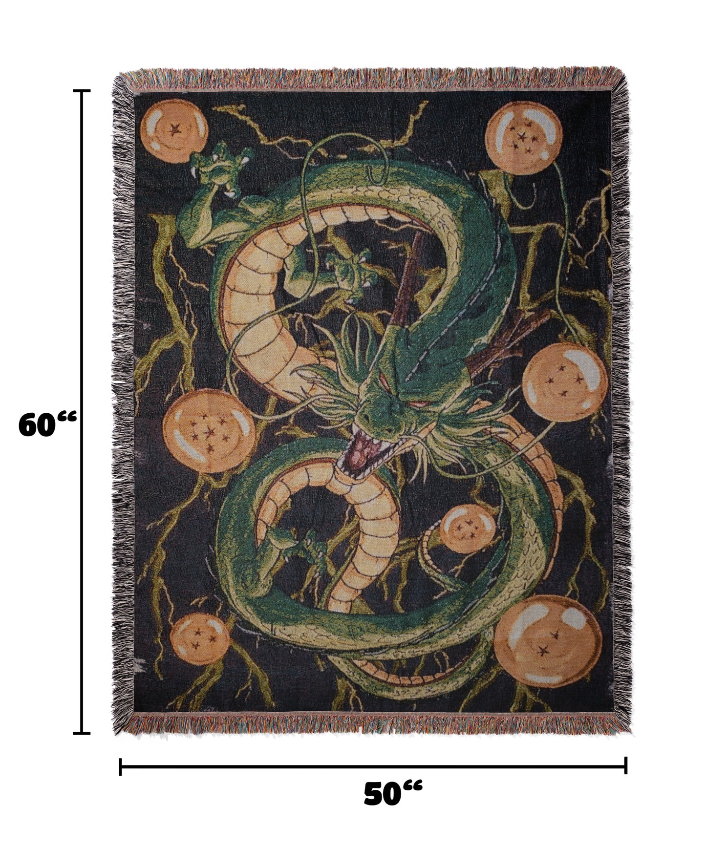 Shenron Woven Throw Blanket | Dragon Ball Z Anime Blanket | 50x60 Otaku Room Decor (23)