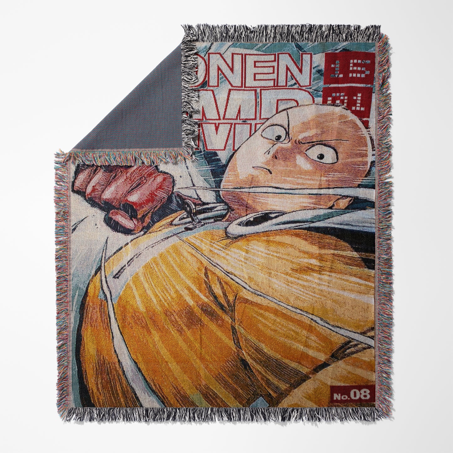 Saitama Woven Throw Blanket | One Punch Man Anime Blanket | 50x60 Otaku Room Decor (24)