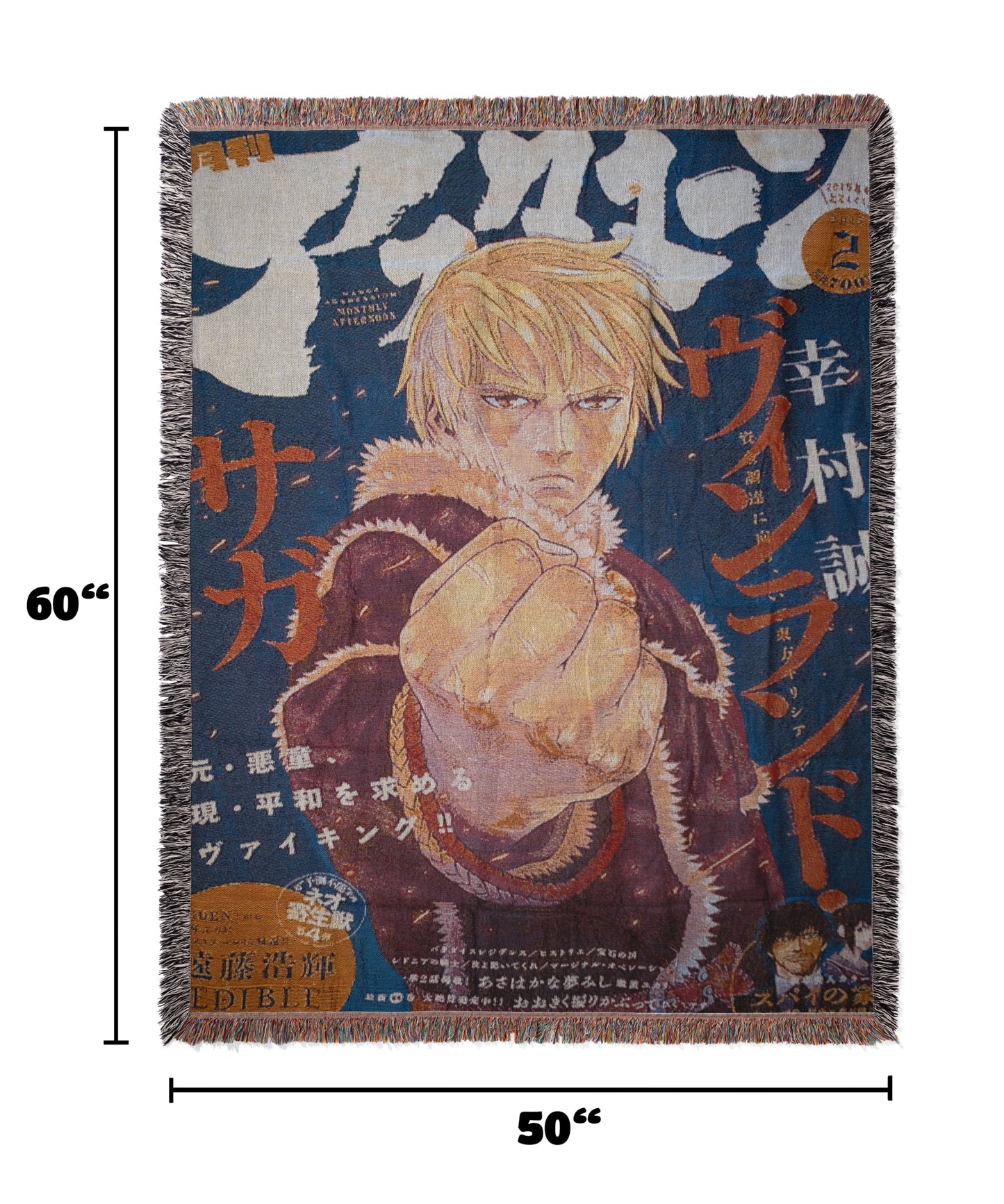 Vinland Saga Woven Throw Blanket | 50x60 Anime Blanket | Manga Room Decor (26)