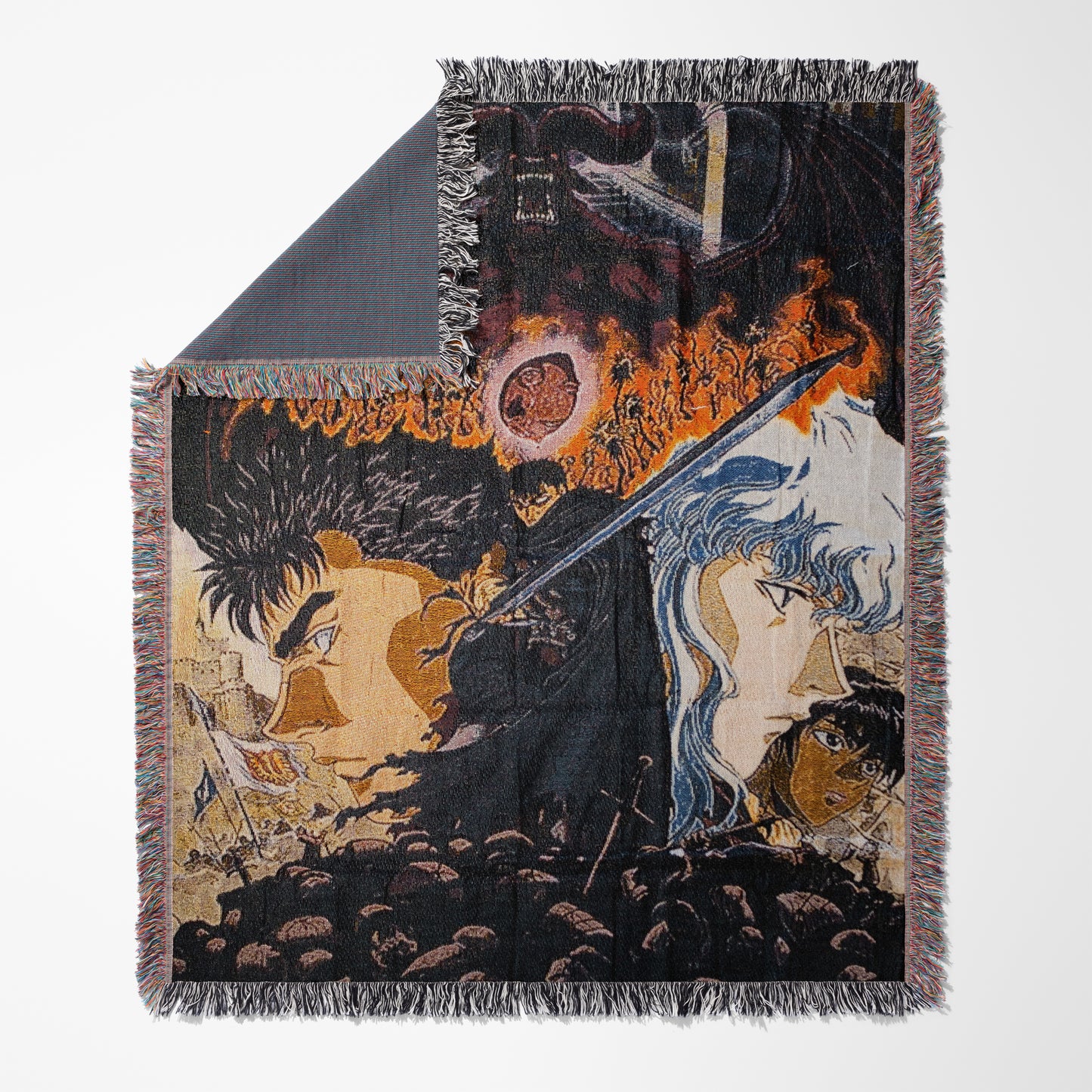 Berserk Eclipse Woven Throw Blanket | 50x60 Anime Blanket | Dark Fantasy Manga Decor (27)