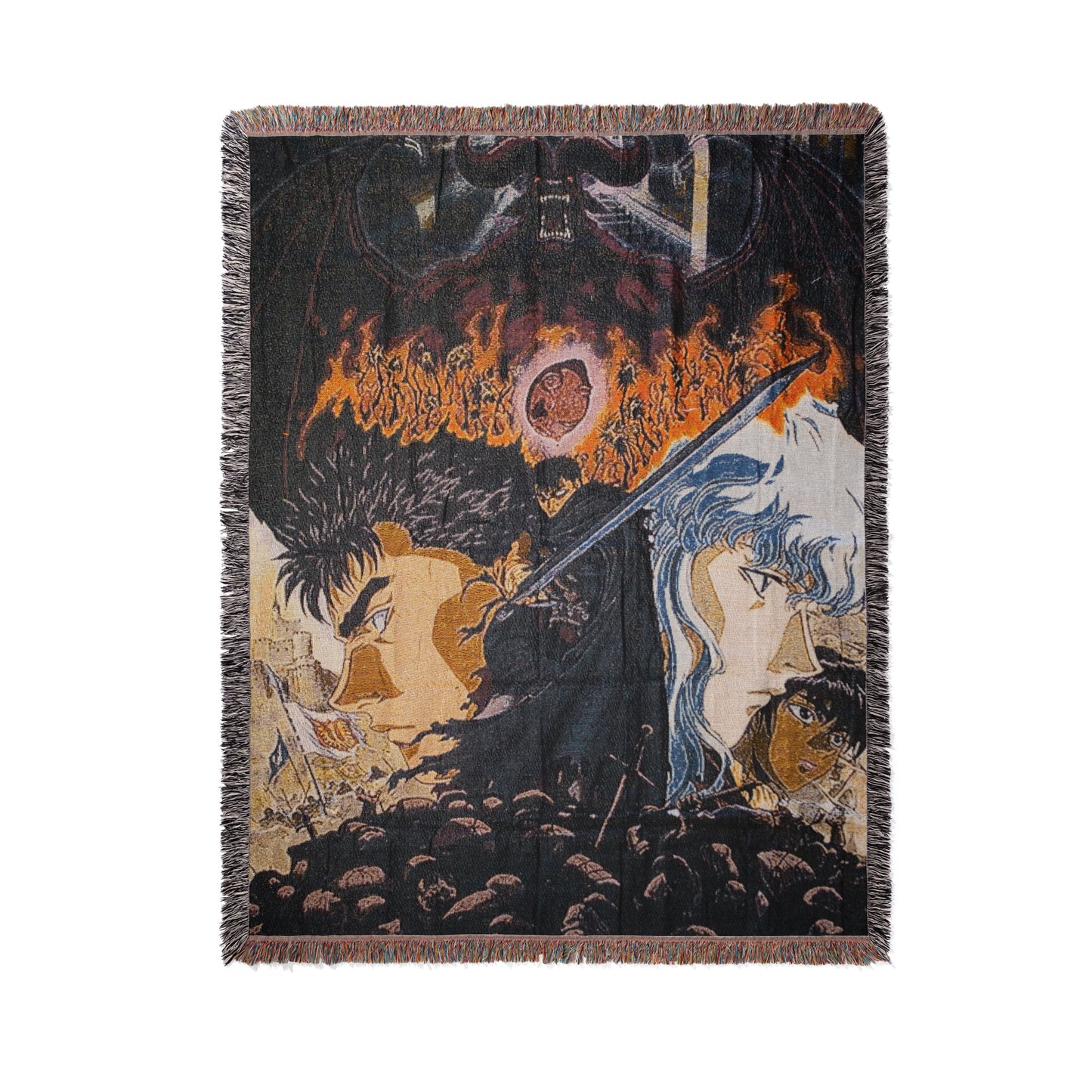 Berserk Eclipse Woven Throw Blanket | 50x60 Anime Blanket | Dark Fantasy Manga Decor (27)