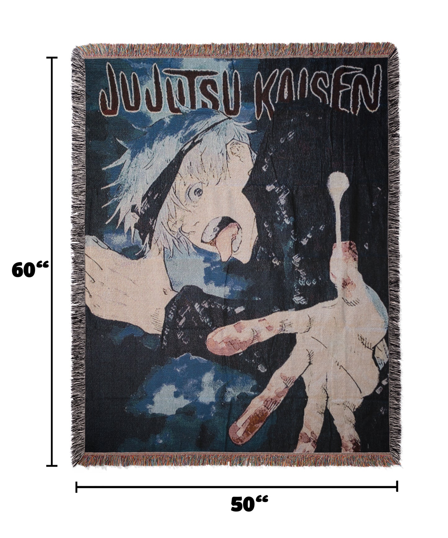 Satoru Gojo Woven Throw Blanket | Jujutsu Kaisen Anime Blanket | 50x60 Otaku Room Decor (28)