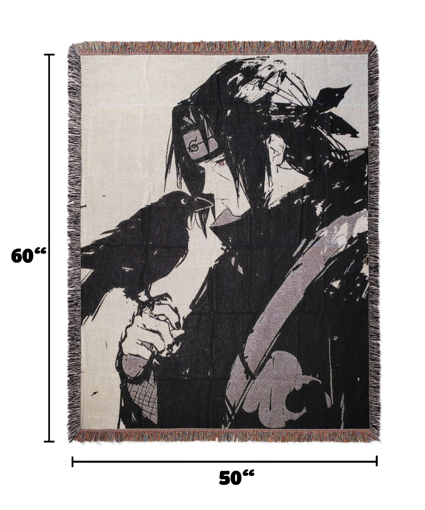 Itachi Uchiha Woven Throw Blanket | Naruto Anime Blanket | 50x60 Akatsuki Room Decor (30)