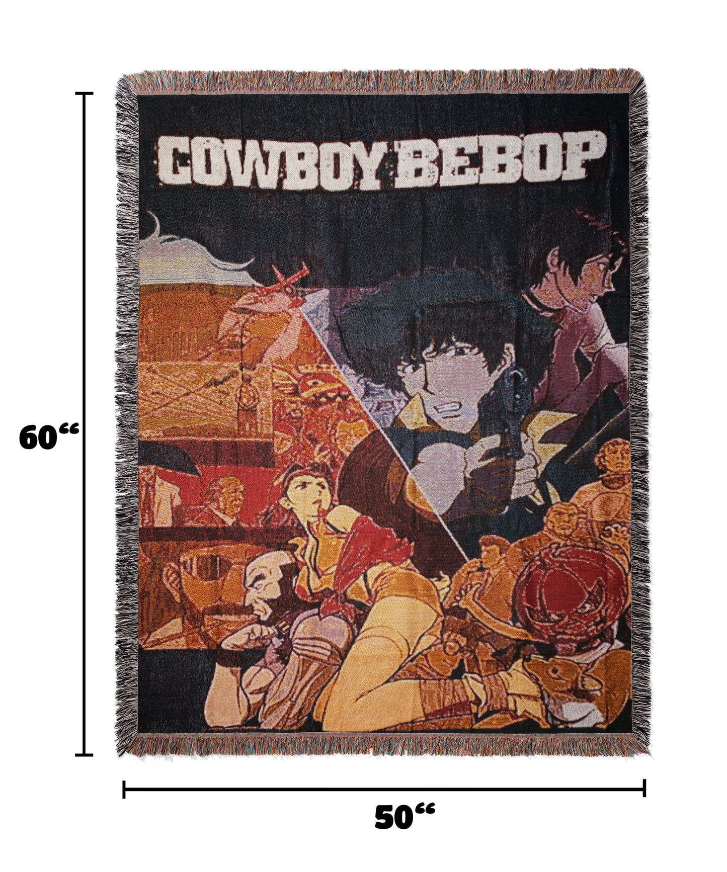 Cowboy Bebop Woven Throw Blanket | 50x60 Anime Manga Blanket | Otaku Room Decor (34)